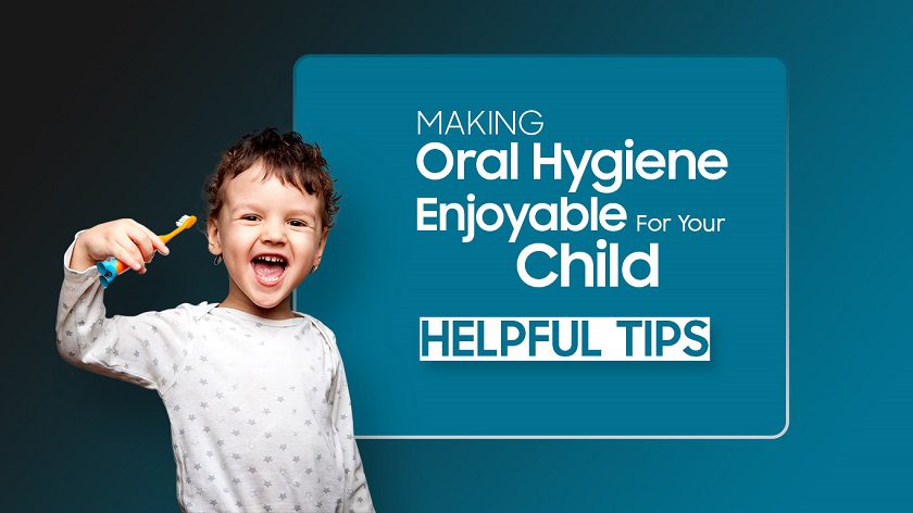 Child embracing oral care with colorful toothbrush